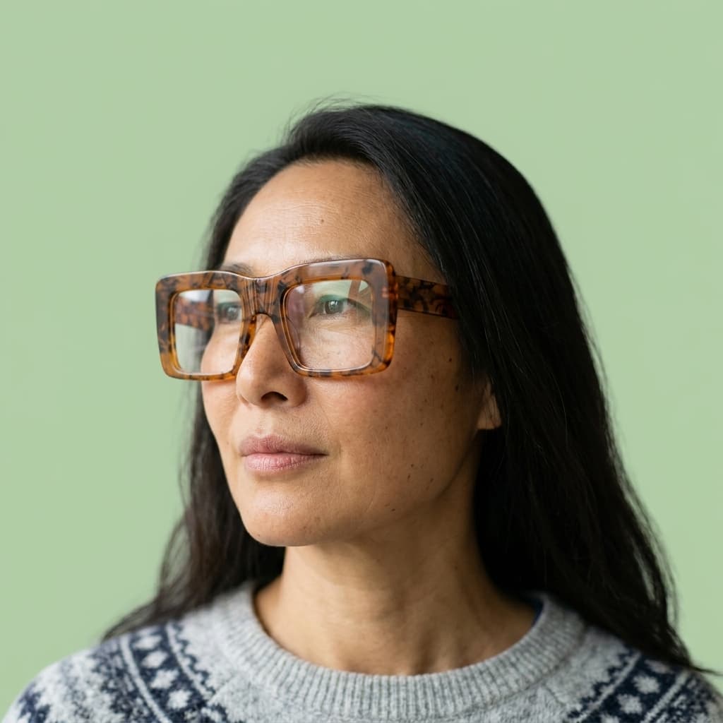 Person wearing Black Eyewear frames